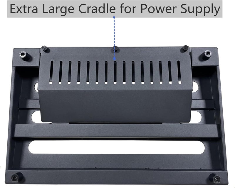 Soyan 18" x 11.8" Guitar Pedal Board with Power Supply Tray, Carry Bag & Mounting Tapes Included (Black, SPB-18S) - Image 4